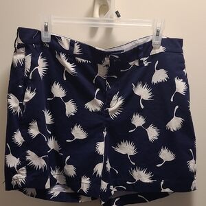 Old Navy Dark Blue Women's Shorts with White Floral Design